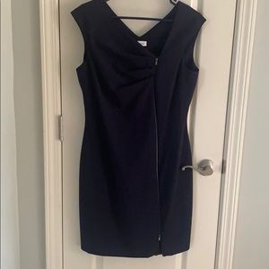 Calvin Klein asymmetrical zip-front dress